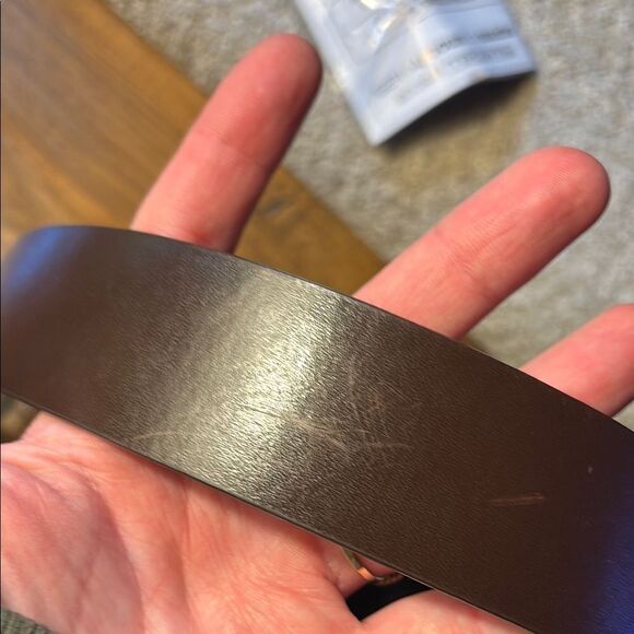 NY JEANS Elegant Brown Leather Belt - Picture 7 of 8